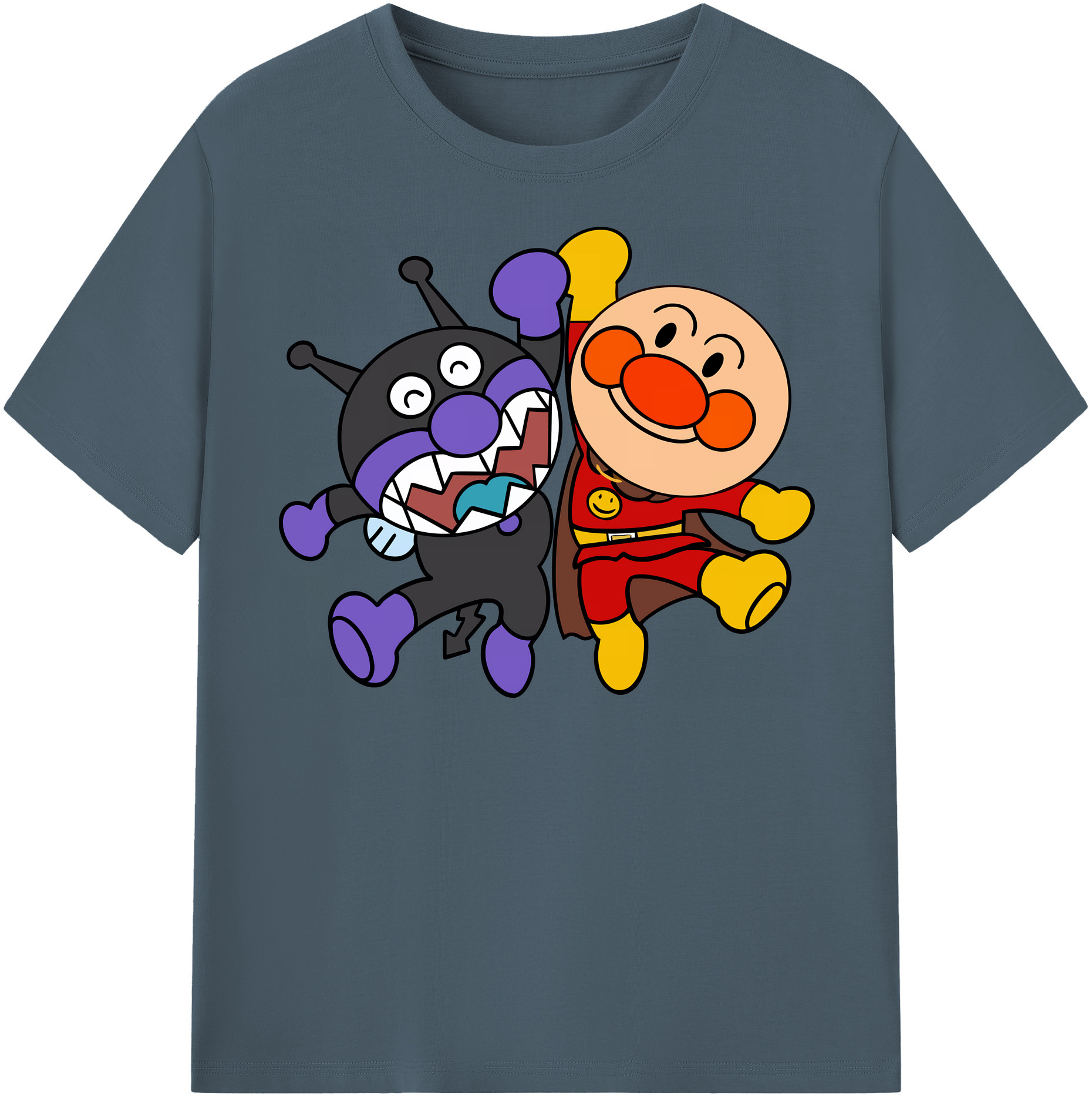 （画像用） アンパンマン Anpanman 綿100％半袖Tシャツ（フロントプリント）